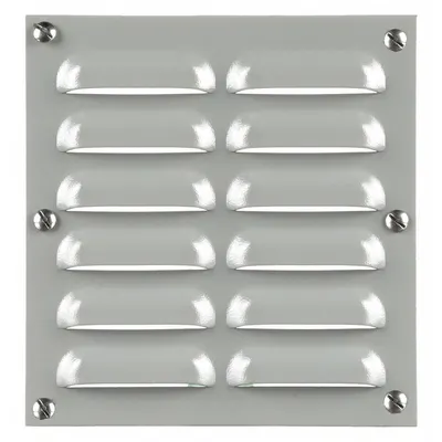 WIEGMANN Louvered Vent Kit: Louver Plate Kit, Carbon Steel, 4.75 in Overall Ht - Louver Plate Kits