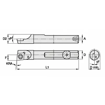 WIDIA Indexable Boring Bar: CSBI16518757R (MPN 2832371) - Indexable Boring Bars
