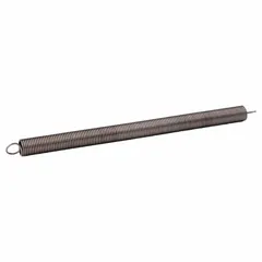 This extension spring features crossover center loop ends for compact, high-force return applications. Made of carbon steel with an oil finish, it has an outer diameter of 0.437 inches and a free length of 6 7/16 inches. Supplied in a 6-pack, it is suitable for use in machinery, equipment, and assemblies requiring energy storage and release under tension.