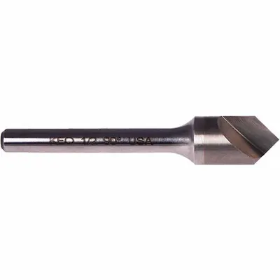 KEO Countersink: 100°, 1 Flute, 1 1/4 in Body Dia, 3/4 in Shank - Fast-Cutting Single-Flute Countersinks