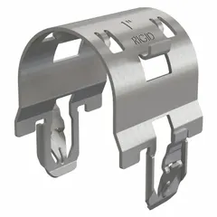 Snap-in rigid conduit clamp made of spring steel with gray SST (Dakota ProTect™ Wet/Dry: 1000hr) finish. For use with Smart-Cap/Slotted Receiver. Secures 1 in rigid conduit in electrical installations.