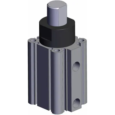 SMC Stopper Air Cylinder: 32 mm Bore Dia, 20 mm Stroke Lg, Both Ends Tapped Mounting - Pallet Stopping Extruded Cylinders