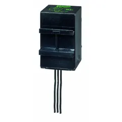 This rail-mount resistor-capacitor EMC suppressor is designed for 400 V AC, 50 to 60 Hz systems with a motor rating of 4 kW. It features self-securing M4 cable forks and a single-core connection. Typical applications include reducing electromagnetic interference in industrial motor drives and automation equipment.