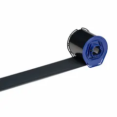 Black resin ribbon for i7500 printer series. Scratch-resistant. RoHS compliant. Used for industrial labeling applications such as asset tracking, cable marking, and safety signage.
