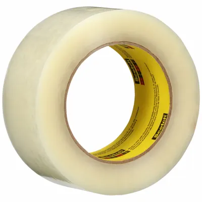 SCOTCH Carton Sealing Tape: 2.5 mil Tape Thick, 1 7/8 in x 55 yd, Clear - Hot Melt Packing Tape for Recycled Boxes