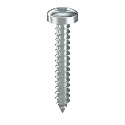TAMPER-PRUF SCREW Sheet Metal Screw: #6 Size, 7/8 in Lg, Steel, Zinc-Plated, Torx/Star, Pan - Pan Head Sheet Metal Screws