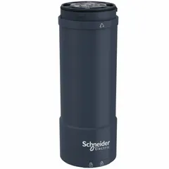 Black top cover extender for XVU modular tower lights. Threaded mount allows addition or extension of light segments. Overall height 5 7/8 inches, diameter 2 3/8 inches. Used in industrial signaling applications such as machinery status indication.