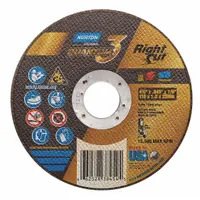 NORTON Abrasive Cut-Off Wheel: Type 1, 4 1/2" x 0.045" x 7/8", Ceramic, 36 Grit, Quantum 3 RightCut (MPN 66252838454)