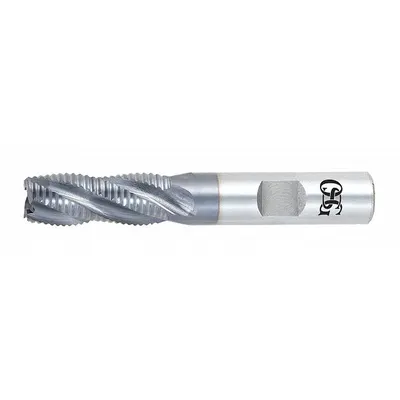 OSG Roughing End Mill: Cobalt, TiCN Coated, 4 Flute, Fine Pitch, 1/4" Mill Dia - General Purpose Cobalt Roughing End Mills