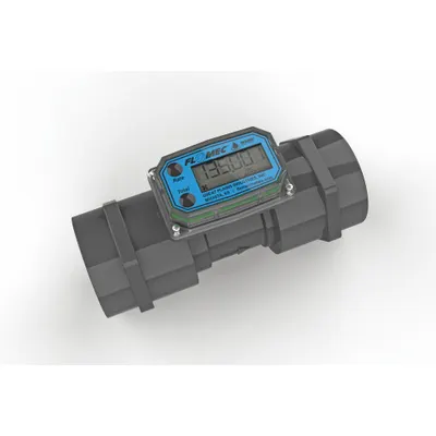 FLOMEC Watermeter: Flow Meter, Turbine, 2 in FNPT, 2 in Connection Size, FNPT - Inline Turbine Flowmeters with Totalizers for Water