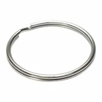 Steel split key ring with 1 1/2 in diameter. Supplied in a pack of 100. Used for organizing and securing keys in industrial, commercial, and institutional settings