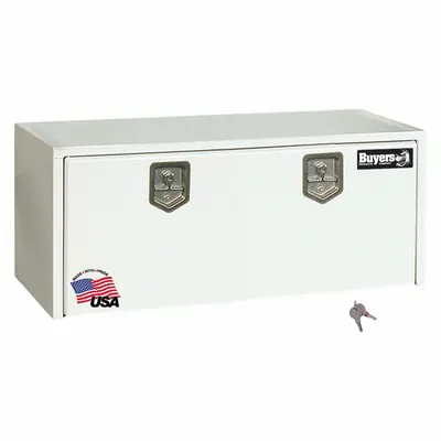 BUYERS PRODUCTS Underbody Truck Box: Underbody Truck Box, Single Drop-Down Door Door, White - Single Drop-Down Door Boxes
