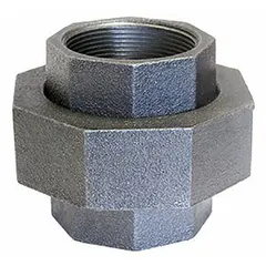 This medium-pressure threaded pipe union features a Threaded x Threaded configuration and is rated for Class 250 service with a maximum operating pressure of 400 psi at 150°F. It is used to connect two threaded pipes in industrial plumbing, steam, and process lines requiring a leak-proof joint.