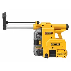 Self-contained dust extractor attachment for SDS-Plus rotary hammers. Captures drilling debris at the source with HEPA filtration. Compatible with DEWALT models D25333 and DCH293. Includes one DWH302DH dust box. Maximum drilling diameter 1 inch.