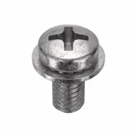 SEMS Screw: Internal Tooth, M4x0.70 Thread Size, 8 mm Lg, Stainless Steel, Plain, Pan, 10 PK (MPN MPPJIX04008-010P1)