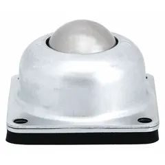 Flange mount ball transfer with 1.5 in diameter ball, 250 lb load capacity, and 2 1/16 in projection. Enables smooth multidirectional movement of loads in material handling applications such as conveyor systems, workstations, and transfer tables.