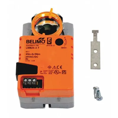 Belimo Actuator: Dampers, Floating Point/On/Off, Non-Spring Return, 45 in-lb, 24V AC/DC - Non-Fail-Safe Actuators