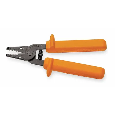 KLEIN TOOLS Wire Stripper: 18 AWG to 10 AWG, 7 in Overall Lg, Insulated, Cut/Loop, Std Cushion Grip - Multifunction Wire Strippers