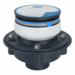 This ZURN height adjustable floor drain features a 5 in grate and 4 in nominal pipe size with solvent weld PVC connection. Includes rough in adapter assembly. Bronze color. Suitable for commercial and industrial drainage applications where surface water collection and removal is required.