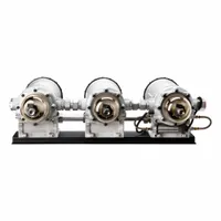 Aluminum fuel filter housing with a length of 28 inches and an outside diameter of 35 inches. Includes a mounting bracket for secure installation. Designed to accept compatible fuel filters, commonly used in heavy-duty diesel engine applications
