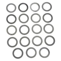 Arbor Shim Assortment,19 pcs,Steel: Inch, Arbor Shim, 1.5 in Inside Dia, 2.125 in Outside Dia, Steel (MPN 25460)