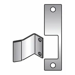 This HES electric strike faceplate is a direct replacement component for Series 1006 strike housings. It measures 4 7/8 inches in height and is used in access control systems on commercial doors to secure or release the latch.