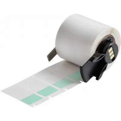 BRADY Wraparound Label: 1 1/2 in x 3/4 in, 3/4 in, Vinyl, Green (Matte) - Brady Precut Label Rolls