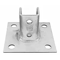 Strut Channel Fitting: 1 5/8 in x 1 5/8 in For Strut Channel Size, Hot Dipped Galvanized, 6 Holes (MPN V6SQHDG)