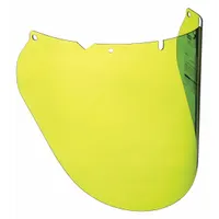 MSA Visor: 9 1/4 in Overall Ht, 0.07 in Overall Thick, Green, Polycarbonate (MPN 10115847)
