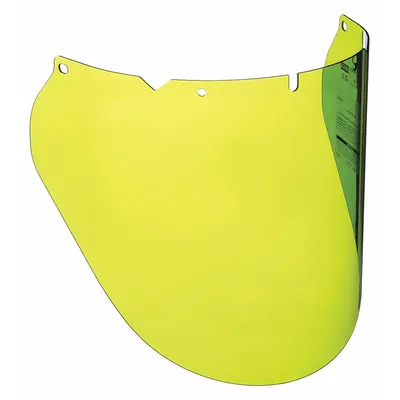 MSA Visor: 9 1/4 in Overall Ht, 0.07 in Overall Thick, Green - General Purpose Replacement Visors