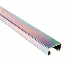 This solid wall strut channel is fabricated from 14-gauge steel with a zinc-plated finish. It features a solid slot type with no holes, making it suitable for use in industrial framing and support systems where continuous surface contact is required. Common applications include mounting pipes, conduit, cable trays, and mechanical equipment in dry indoor environments.