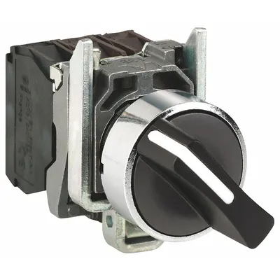 SCHNEIDER Selector Switch: 22 mm Panel Mounting Size, 2 Positions, Short Lever, 1NO - Selector Switches
