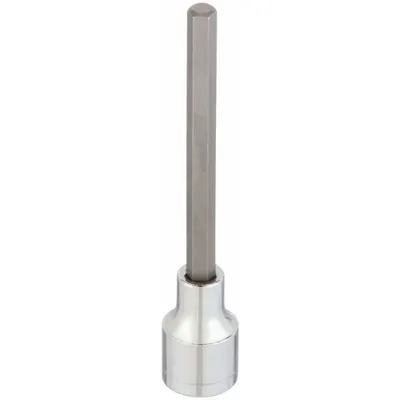 WESTWARD Socket Bit: 1/2 in Drive Size, Hex Tip, 7/16 in Tip Size, 5 1/4 in Overall Lg - Hex Bit Sockets