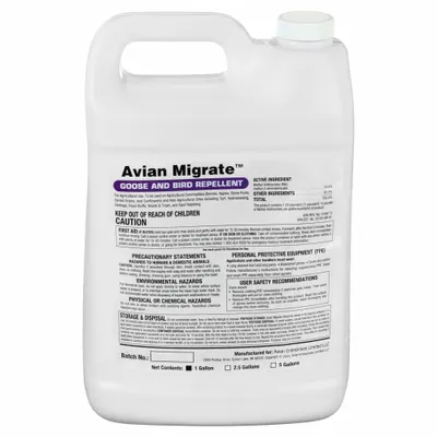 BIRD BARRIER Bird Repellent: Liquid, 1,000 sq ft Coverage Area, Jug - Bird Control Liquid Repellent