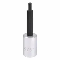 Hex bit socket with fixed insert design for driving hex fasteners. Tip size 9/64 in, overall length 2 23/32 in. Suitable for assembly, maintenance, and repair tasks requiring secure engagement