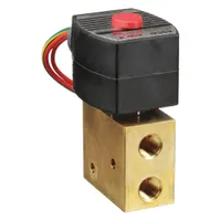 REDHAT Solenoid Valve: 3-Way, Configurable, 1/4 in Pipe Size, 110V AC/120V AC, Manual Reset (MPN EF8308B040120/60,110/50DA)