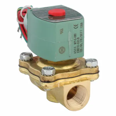 REDHAT Solenoid Valve: 2-Way, Normally Closed, 1/2 in Pipe Size, 110V AC/120V AC - 2-Way/2-Position, Normally Closed Solenoid Valves