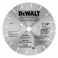 Circular saw blade with 7-1/4 in diameter, 16 teeth, 0.08 in cut width, and 5/8 in arbor. Designed for cutting steel and general metal materials in construction, fabrication, and maintenance applications.