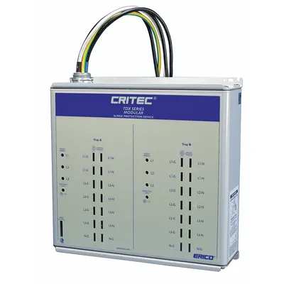 NVENT ERICO Surge Protection Device: Three Phase, 277/480V AC Wye, 320/550 V AC, Metal - External Surface-Mount SPDs