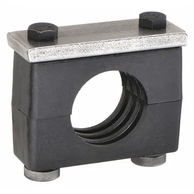 BEHRINGER PIPE SYSTEMS Vibration-Dampening Beta Clamp: Ribbed Bore, Steel Clamp, For 1 Lines (MPN R7H41050-PP) - Vibration-Dampening Textured Core Beta Clamps