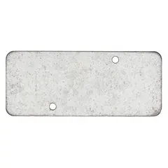 Steel blank cover for rectangular electrical boxes. Seals unused openings in junction or outlet boxes. Capacity: 9.5 cu in. For single-gang configurations.