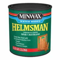 Oil-based exterior wood sealer and finish. Clear gloss sheen. Suitable for outdoor wood surfaces such as doors, railings, and furniture. Provides a protective coating against weather and UV exposure