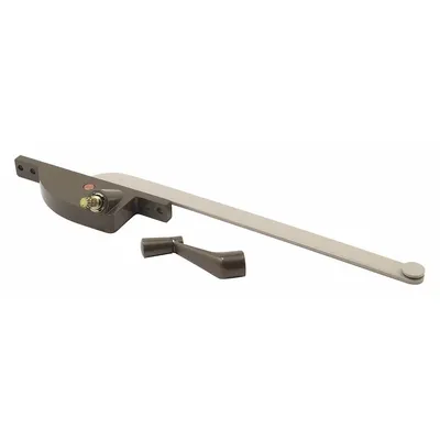 PRIME-LINE Window Operator: Crank, Handle Included, Left-Hand, Frame, Bronze - Awning & Casement Window Operators & Handles