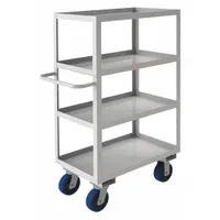 DURHAM MFG Utility Cart: 1,200 lb, 30 in L x 18 in W Shelf, 36 in L x 18 in W x 53 in H Overall Dim (MPN SRSC1618304ALU6PU)