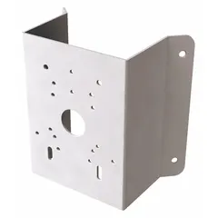 Aluminum corner mount in ivory finish for wall installation with screw mounting. Includes mounting hardware. Designed for use with VITEK Transcendent series devices, providing a secure mounting point in corner locations.