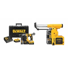 This 20V DC cordless rotary hammer features an L-shape design for improved control during overhead drilling. It delivers 0-4,600 bpm with 1.5 ft-lb of impact energy and accepts SDS-Plus bits up to 1 inch in diameter. Suitable for drilling and chiseling in concrete, masonry, and stone. Kit includes bare tool; battery and charger sold separately.