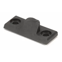 Replacement lock plate for HOBART HCM450 food mixers. Secures the mixing bowl in position during operation. Used in commercial kitchens and food preparation settings for mixer maintenance and repair.