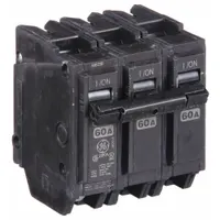 GE Miniature Circuit Breaker: THHQL, 60 A, 120/240V AC, Three Phase, 22kA at 120/240V AC, 3 Poles (MPN THHQL32060)