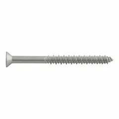 Case-hardened steel concrete anchor screw with zinc-plated finish, 3/16-inch diameter, pointed tip, and Torx drive. Flat-head design for flush mounting. Removable. Suitable for fastening into concrete, brick, or block in construction and mechanical installations.