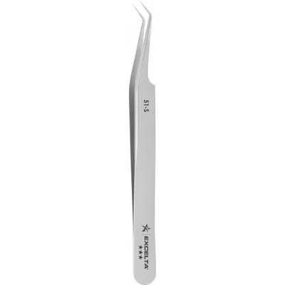 EXCELTA Tweezers: Stainless Steel, Point, Offset Tip - Wafer-Handling Tweezers